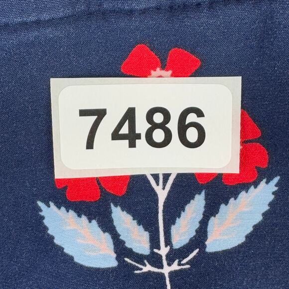 Boden Navy/Red Floral Richmond Stretch High Waisted Ankle Trousers Size 10 P - Picture 15 of 15